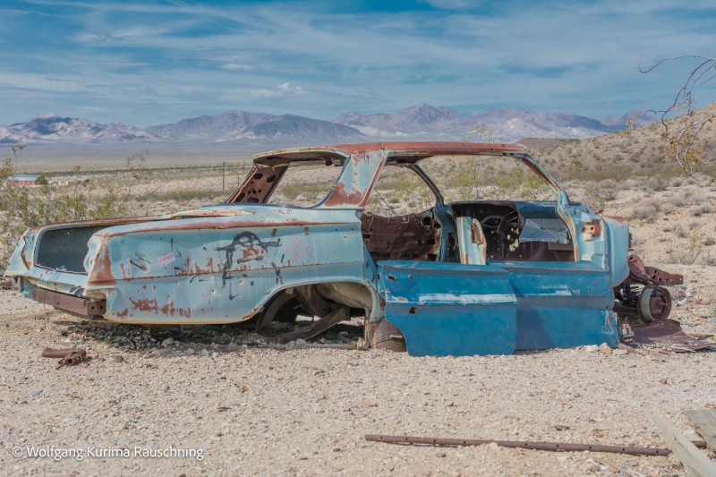 wreck in Rhyolite